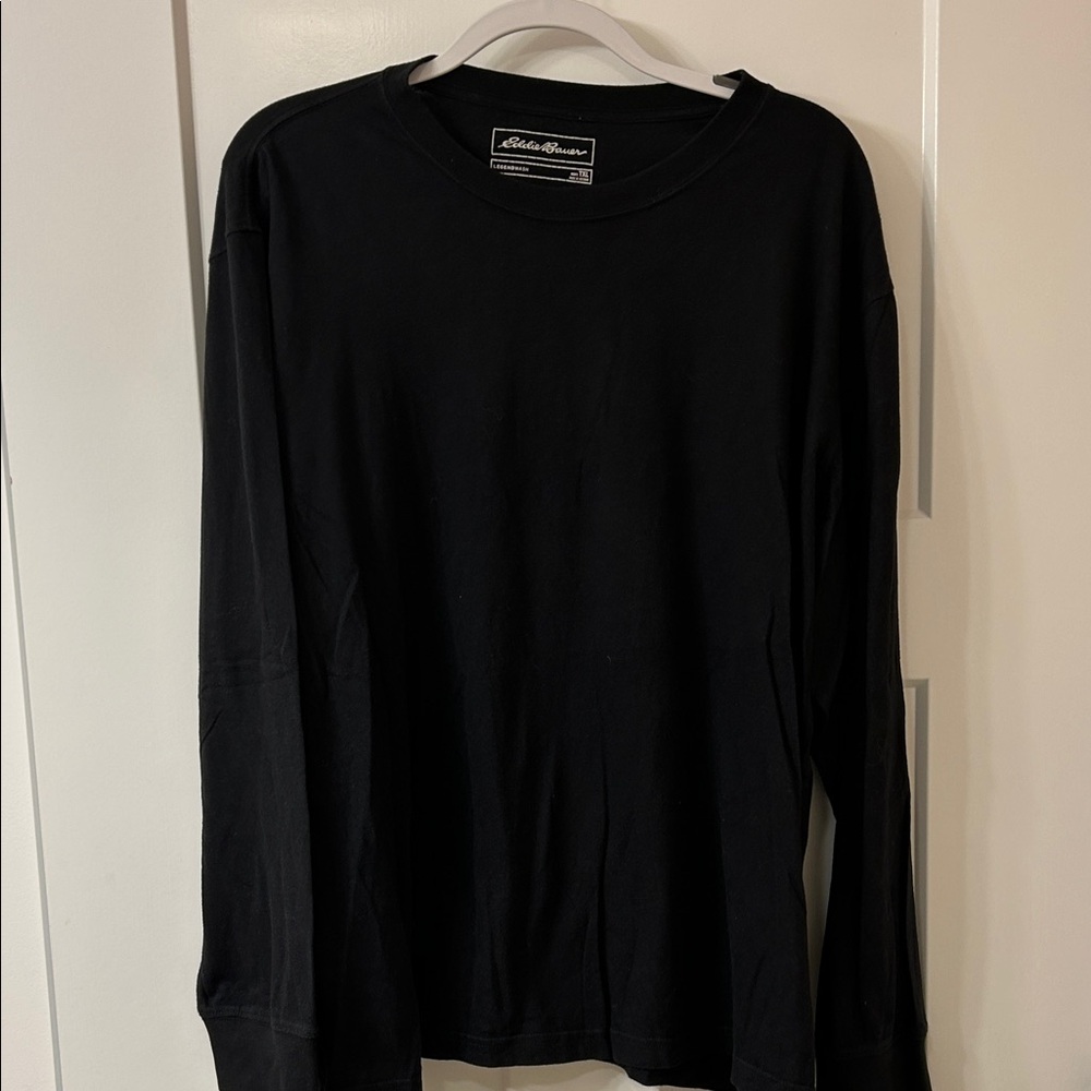 Eddie Bauer Men's Classic Black Long Sleeve Tee